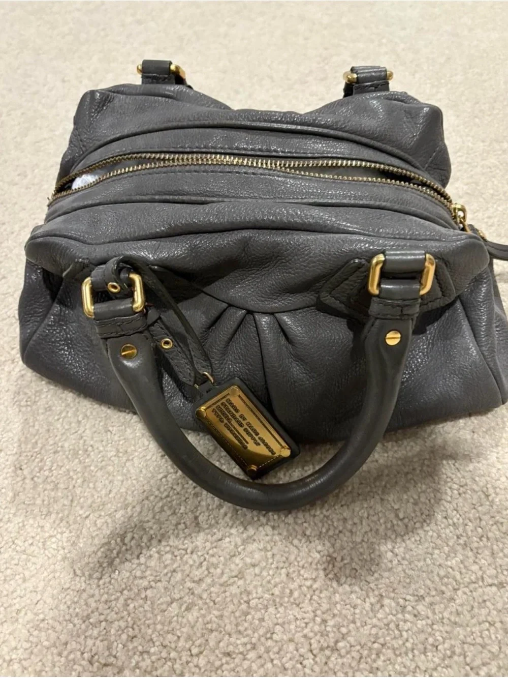 Marc by Marc Jacobs Black Satchel with Gold Hardware